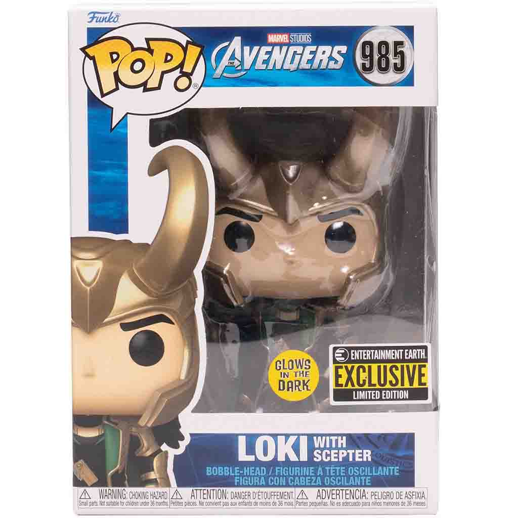 Funko Pop! Avengers: Loki with Scepter GITD - Entertainment Earth Exclusive