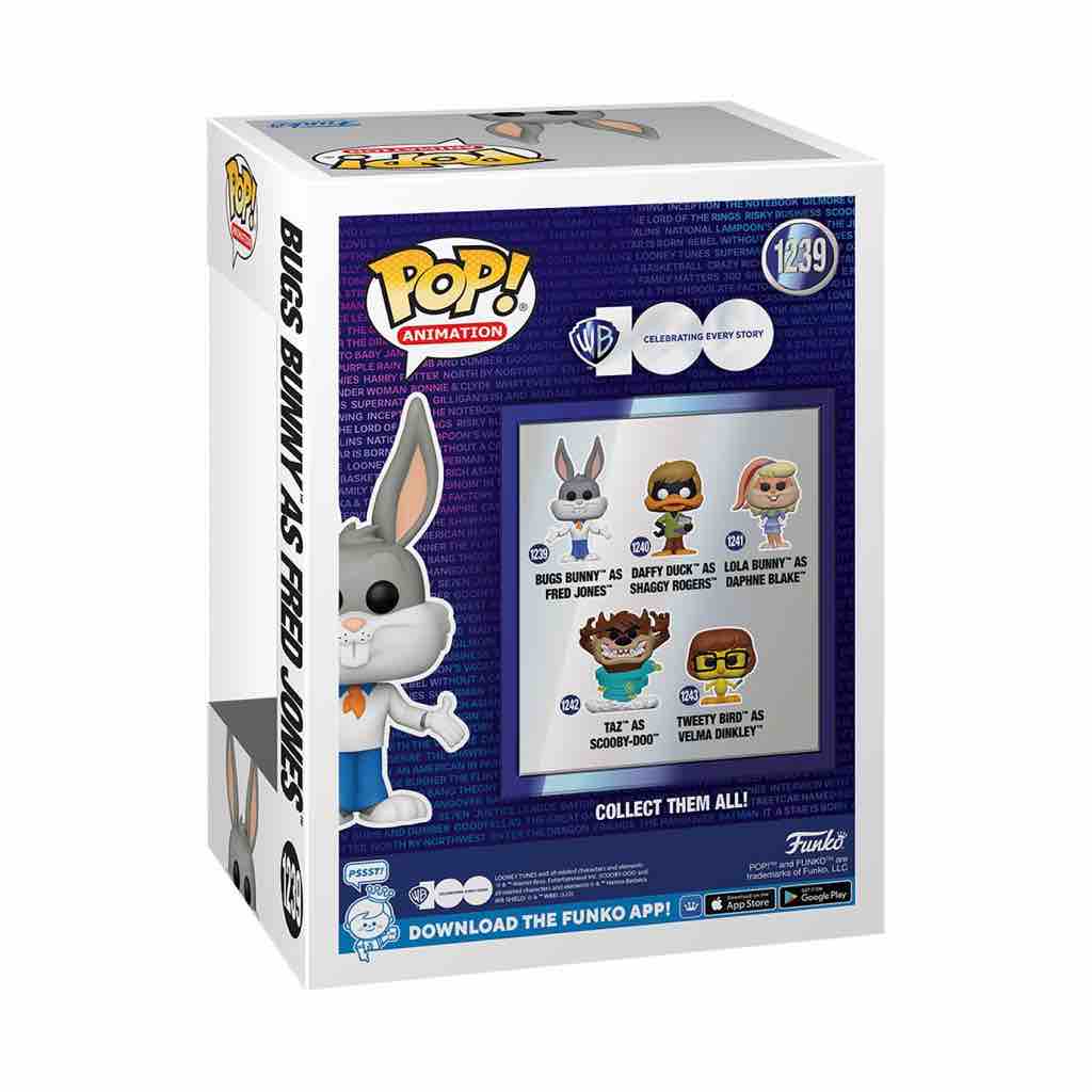 (Pre-Order) Funko Pop! Animation: WB 100th Looney Tunes x Scooby Doo - Bugs Bunny as Fred Jones