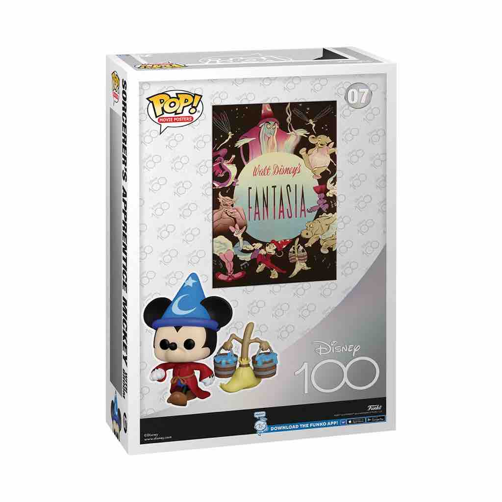 (Pre-Order) Funko Pop! Movie Posters: Disney 100 - Fantasia Sorcerer's Apprentice Mickey with Broom