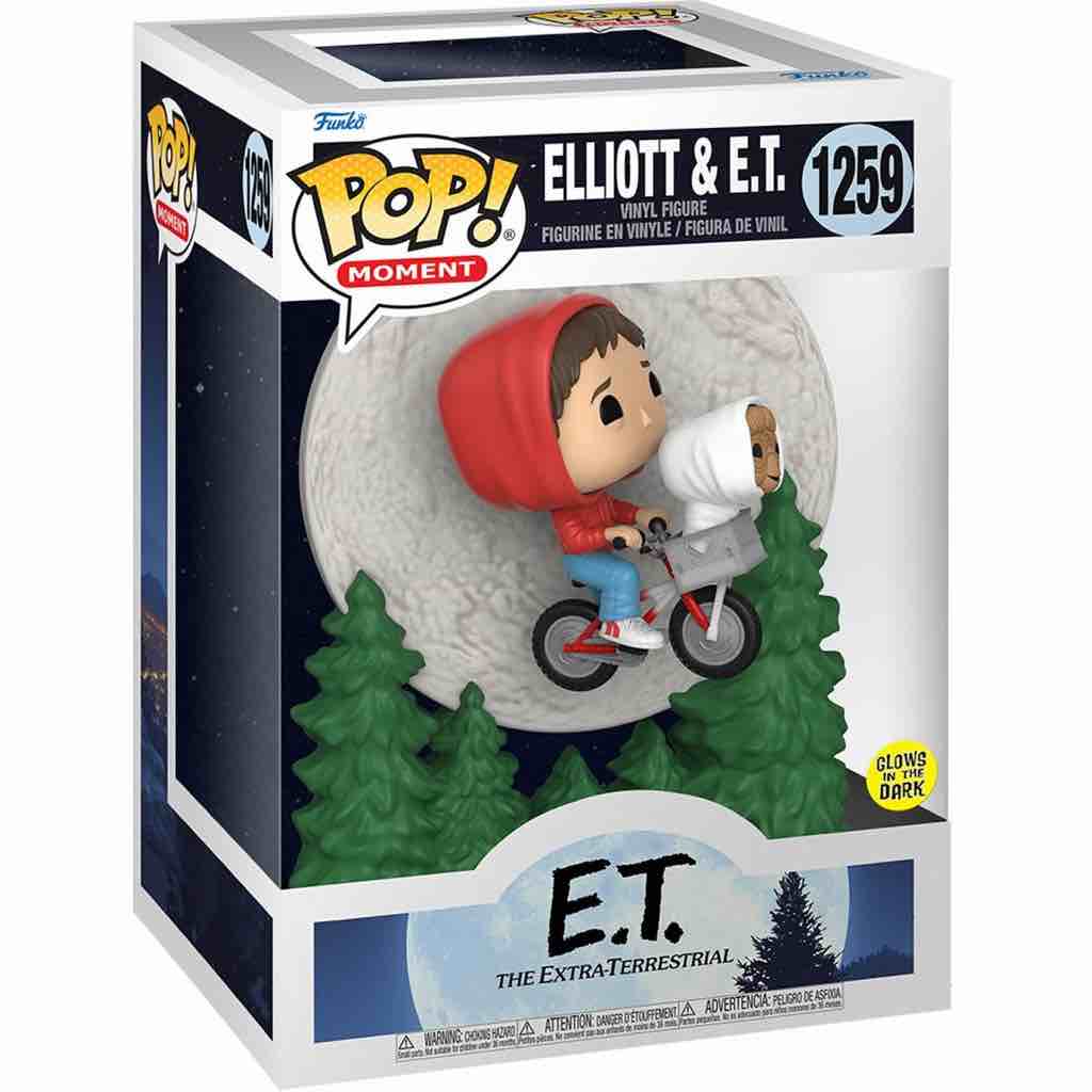 Funko Pop! Moment: ET - Elliot and ET Flying (Glow in The Dark)