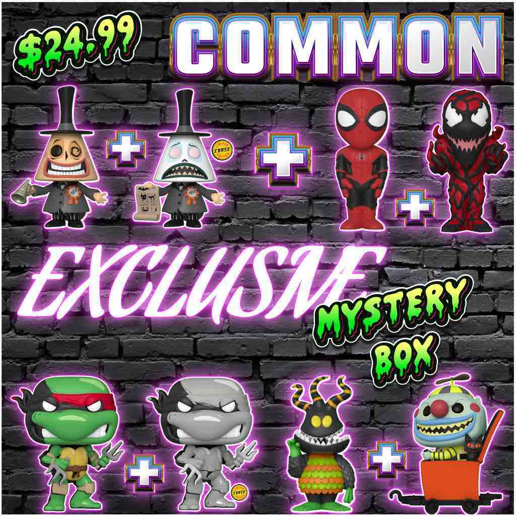 Common + Exclusive Mystery Box (2 Pops, 2 Sodas or 1 Pop and 1 Soda in Every Box)