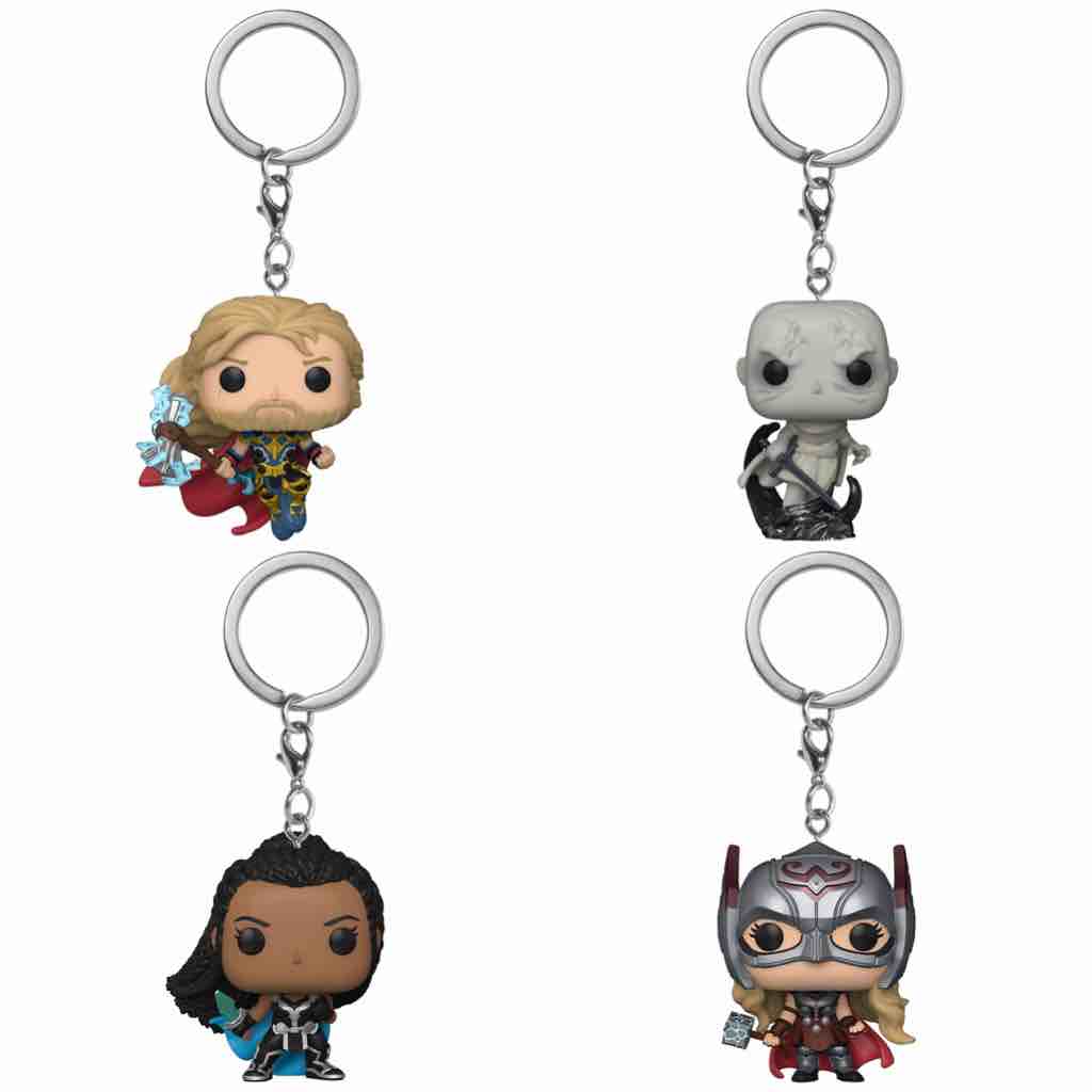 Funko Pop! Keychain: Marvel - Thor Love and Thunder Bundle - Set Of 4