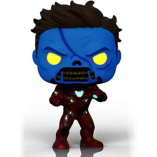 Funko Pop! Marvel: What If? - Zombie Iron Man - Amazon Exclusive Glow in The Dark