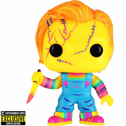 Funko Pop! Movies: Child’s Play - Chucky Blacklight - Entertainment Earth Exclusive